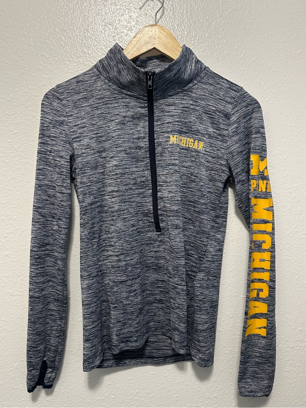 University of Michigan Quarter-Zip Pullover Pink Victoria’s Secret